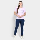 Ladies' Cotton Round Neck T-Shirt, लाइलेक, small image number null
